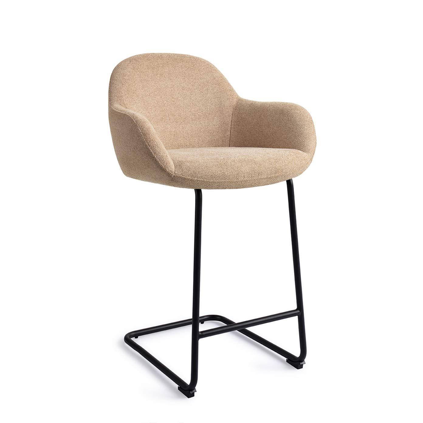 Jesper Home Barkruk Kushi Arch Black - Desert Dunes (zithoogte 68cm)