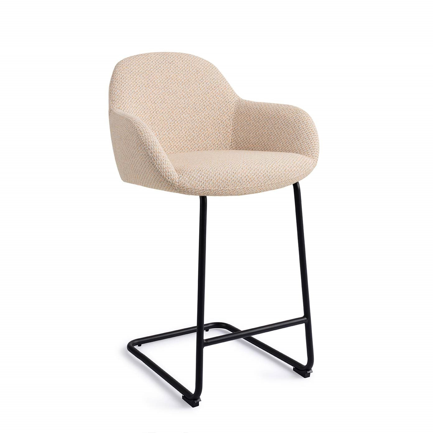 Jesper Home Barkruk Kushi Arch Black - Trouty Tinge (zithoogte 68cm)