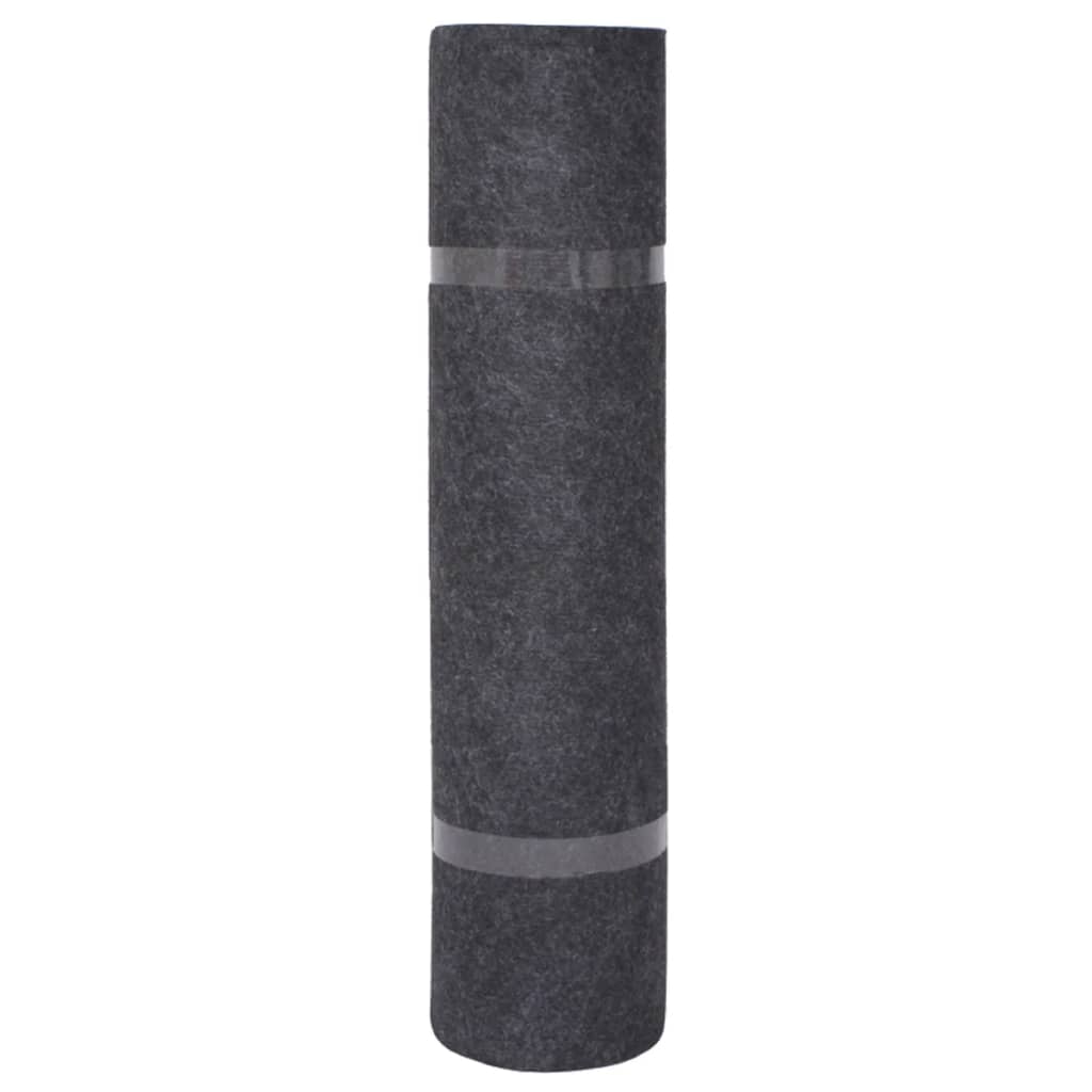 vidaXL Tapijt 1,2x10 m ribstof antracietkleurig