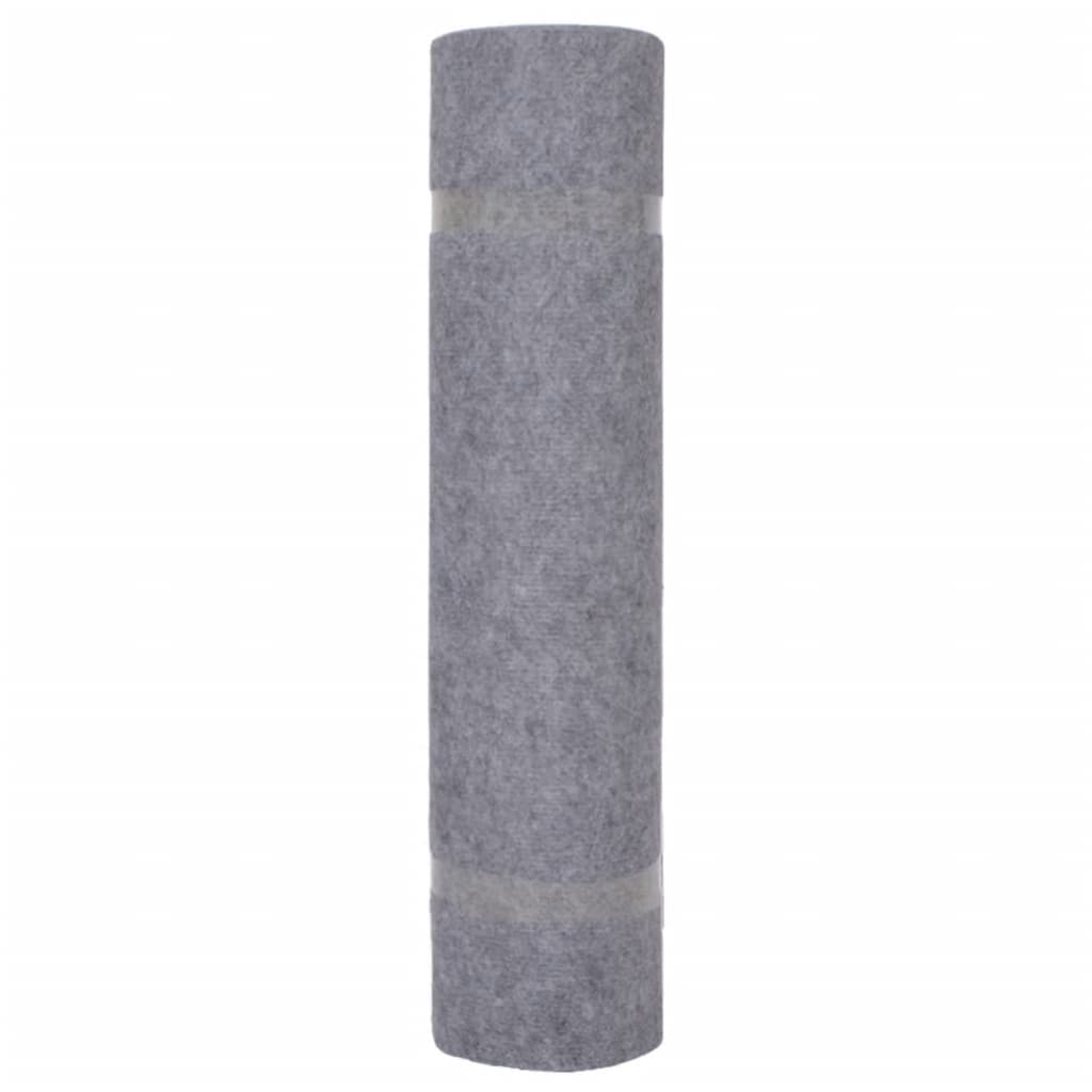 vidaXL Tapijt 1,2x15 m ribstof grijs