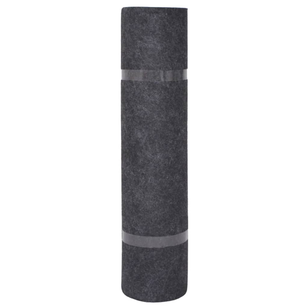 vidaXL Tapijt 1,2x15 m ribstof antracietkleurig