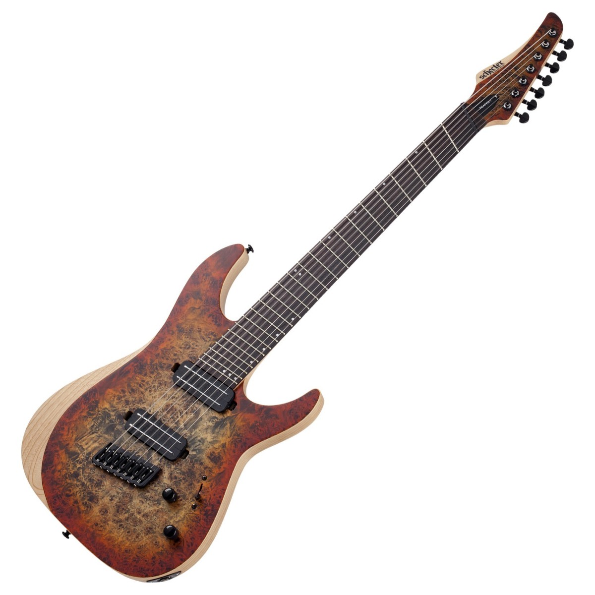 Schecter Reaper-7 Multiscale Satin Inferno Burst - Ex Demo