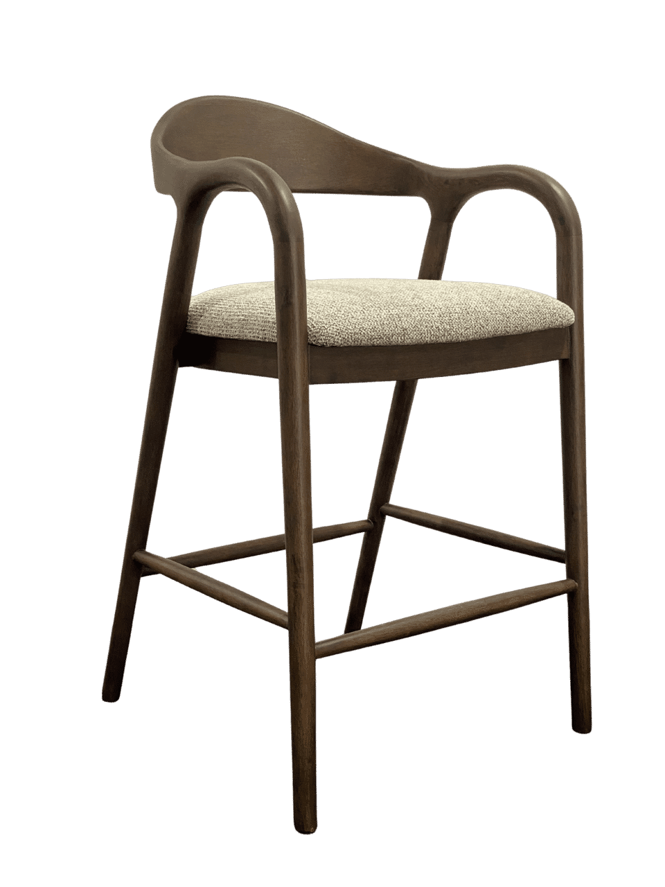 Richmond Interiors Richmond Barstoel Mihara Geweven stof en hout - Mocca