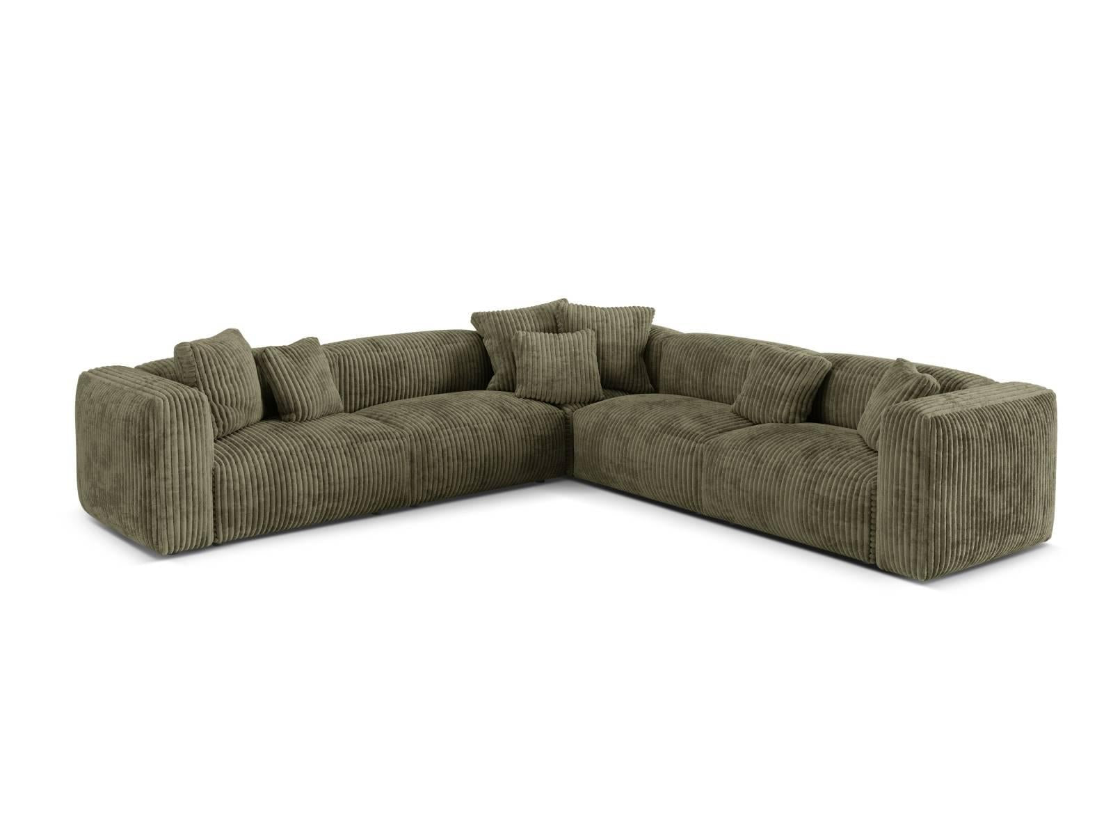 Micadoni 5-zits hoekbank Martina ribstof | 
