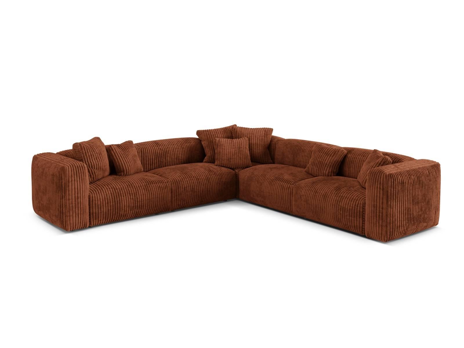Micadoni 5-zits hoekbank Martina ribstof | 
