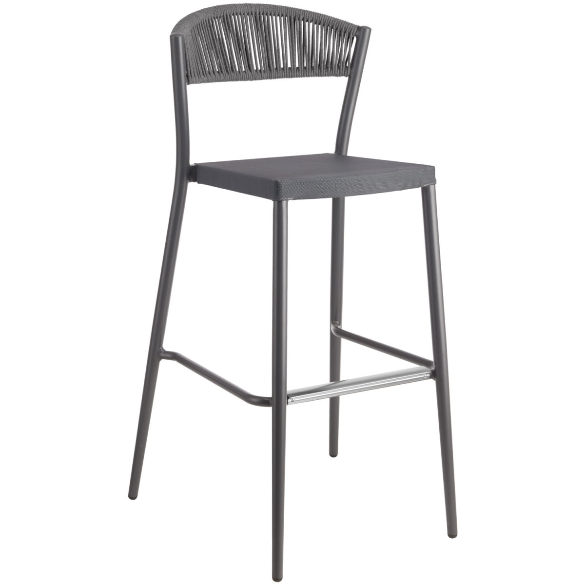 Vega Barstoel Amelia; 56x55x112.5 cm (BxDxH); antraciet; 2 stuk / verpakking