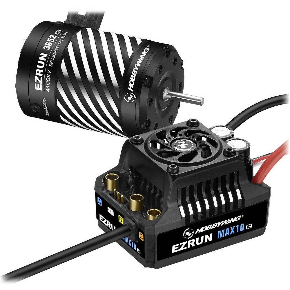 Ezrun MAX10 G2 80A Combo mit 3652SD-4100kV 38020347 Brushless aandrijving voor RC auto 1:10