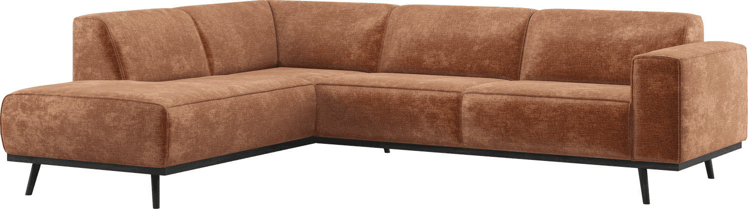 Statement hoekbank links chenille velvet terra