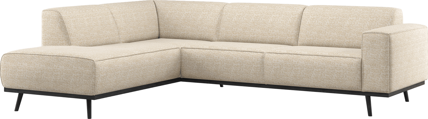 Statement hoekbank links beige melange