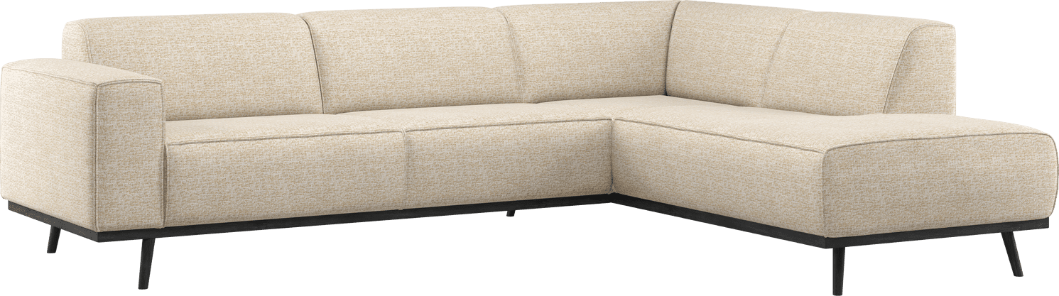 Statement hoekbank rechts beige melange