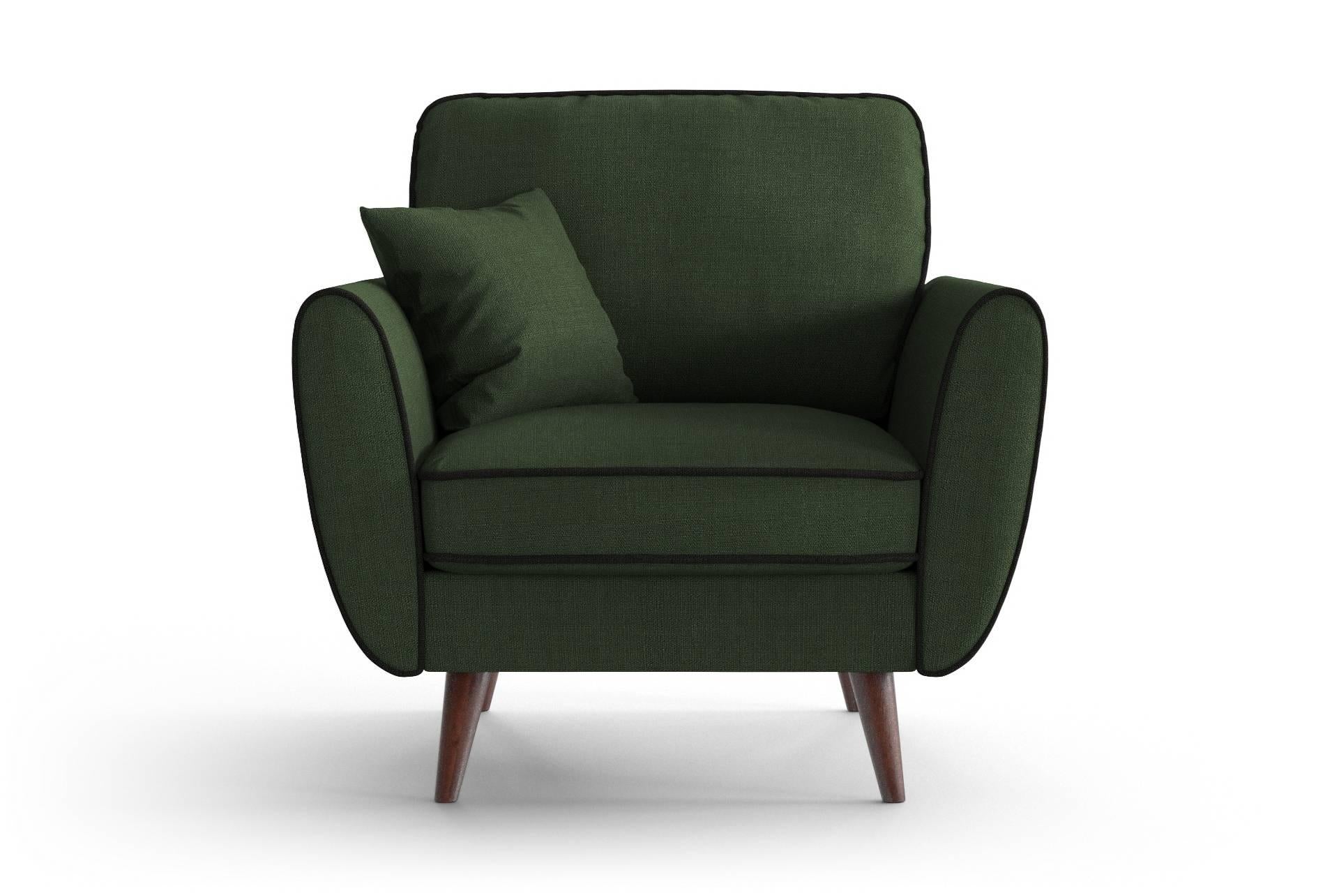 NADUVI Collection Fauteuil Zara linnen met contrast piping &VerticalLine; 