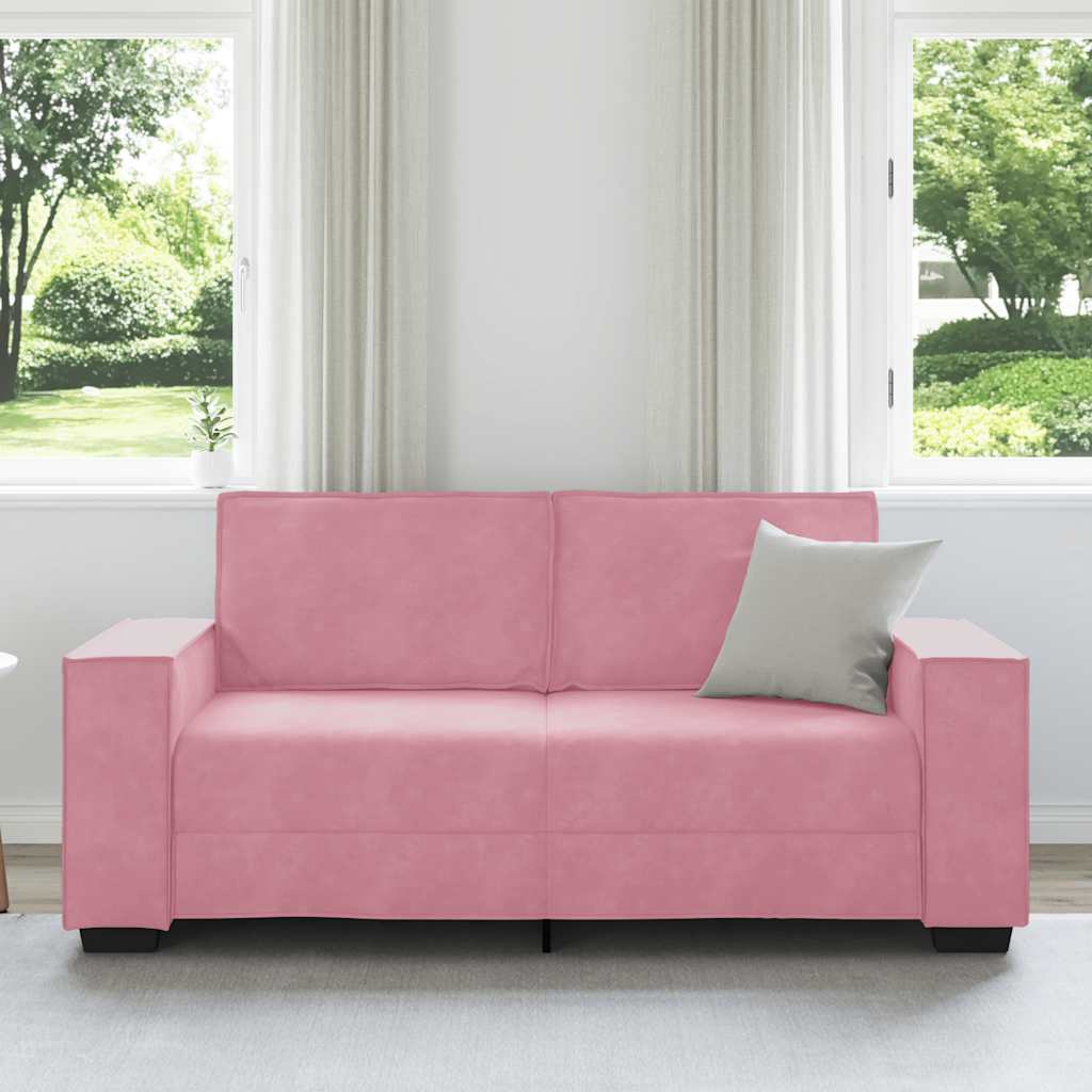 vidaXL Tweezitsbank 140 cm fluweel roze