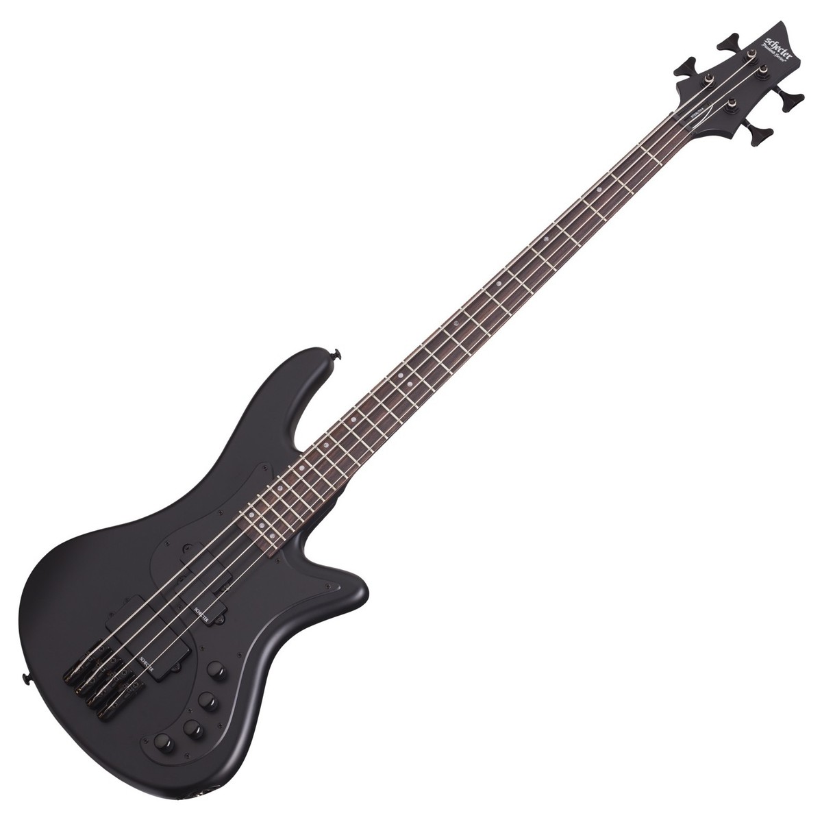 Schecter Stiletto Stealth-4 Bass Guitar Satin Black