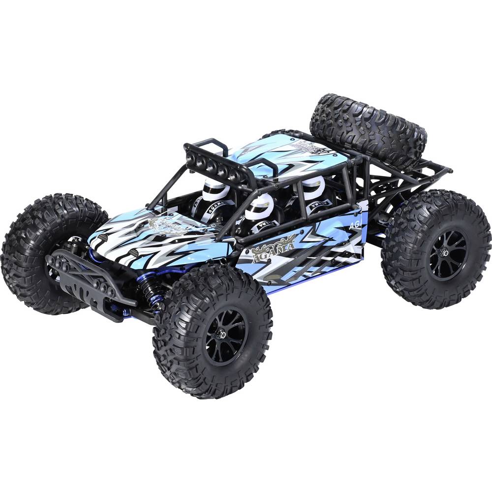 VRX AGAMA Blauw-zwart Brushless 1:10 RC auto Elektro Buggy 4WD RTR 2,4 GHz Incl. accu en lader