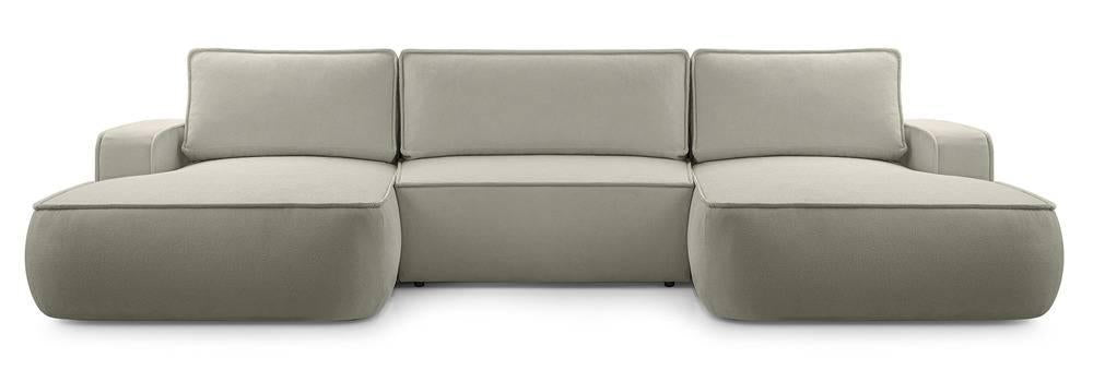 NADUVI Collection U-slaapbank Monteno bouclé met opbergruimte | 