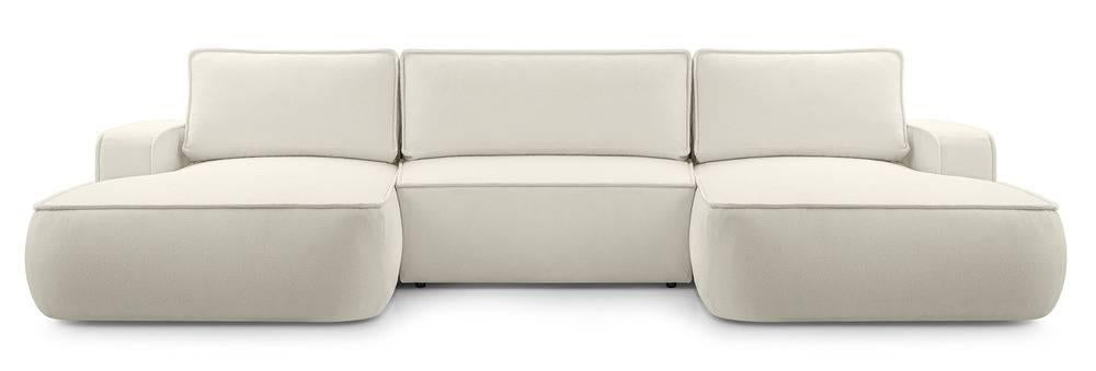 NADUVI Collection U-slaapbank Monteno bouclé met opbergruimte | 