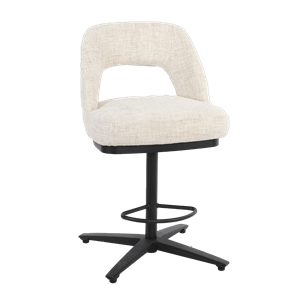 Tower Living Draaibare Barkruk Caldes Geweven stof - Off White (zithoogte 68cm)