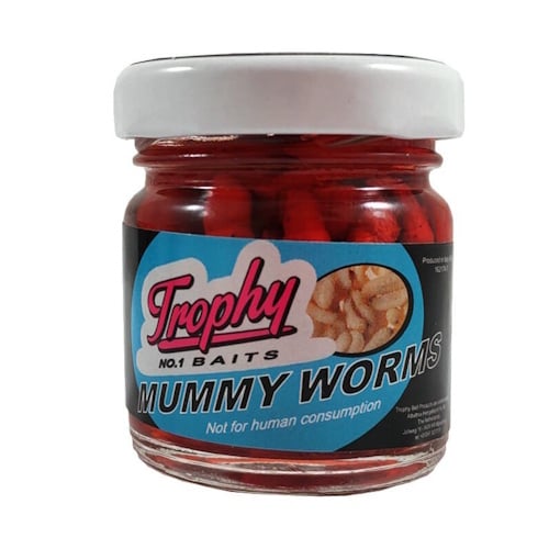 Mummy Worms geconserveerde wasmotten - verkrijgbaar in White, Yellow, Red, Green en Orange (25 stuks) Red 25 Stuks