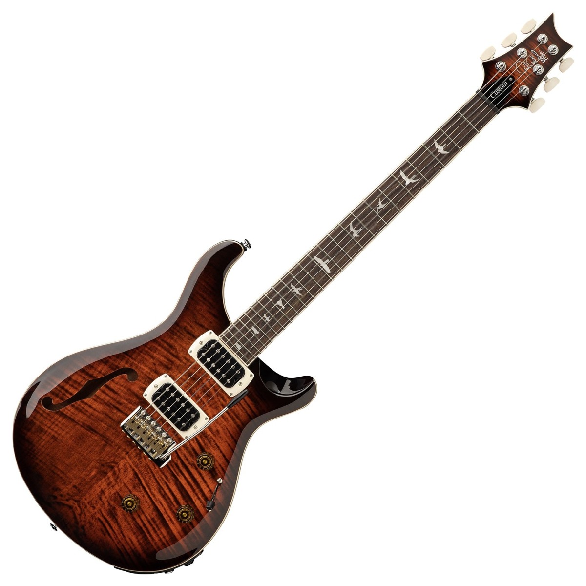 Paul Reed Smith PRS SE Custom 24 Semi-Hollow Piezo Orange Tiger Smokeburst (2026)