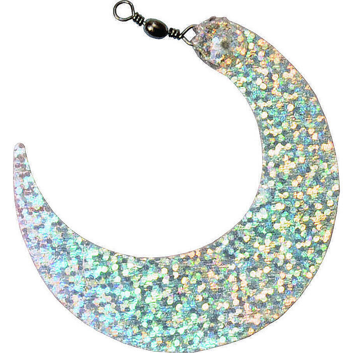 Predox Wiggle Tail Silver Holo – Wiggle Tail met wartel voor streamers en kunstaas L