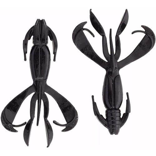 Keitech Crazy Flapper 2 (5 cm) Softbait - 8 stuks Black 001S