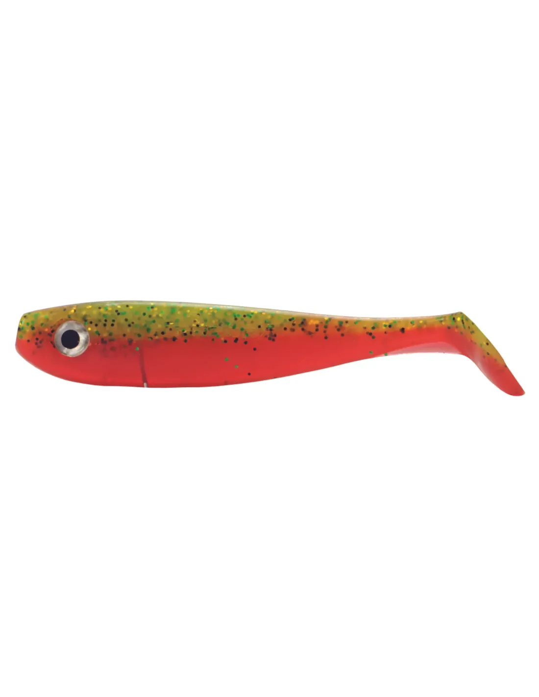 Predox Willy Wonker Shad 10 cm – Levensechte roofvis shad voor baars, snoekbaars en snoek Fire Tiger
