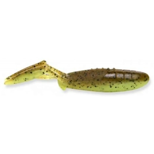 Keitech Glide Camaron 3.5 (9 cm) Softbait - 8 stuks Green Pumpkin Chartreuse 401T