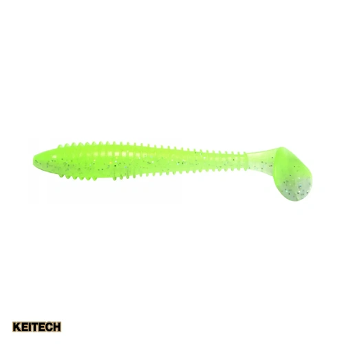 Keitech Swing Impact Fat 3.3 (8,25 cm) Softbait - 7 stuks Lime Chartreuse 424C