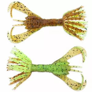 Keitech Hyper Spider 3.2 (8 cm) Softbait - 6 stuks Green Pumpkin Chartreuse 401T