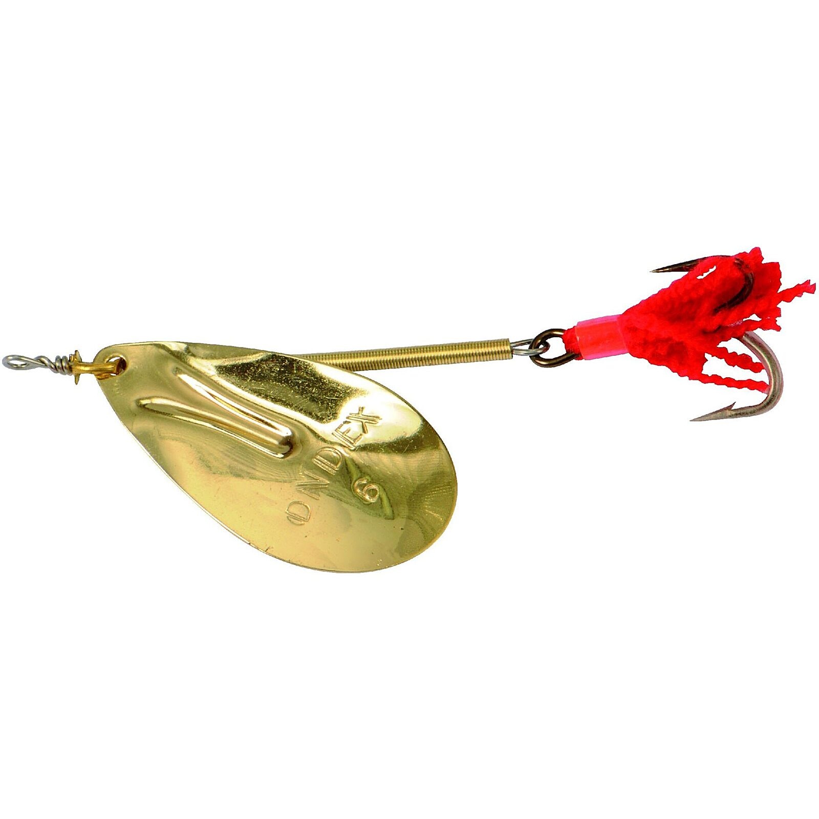 Ondex Spinner Gold – onverzwaarde spinner met goudkleurig blad Maat 5 / 7,5 gram