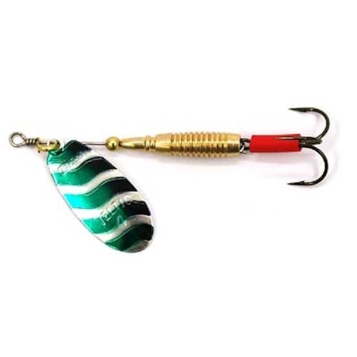 Veltic Spinner Silver/Green – verzwaarde spinner Maat 1 / 2,0 gram