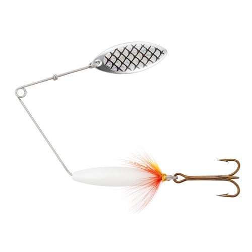 Predox Spintexx Mini Will 11,5 g - compacte spinnerbait met willowblad voor roofvissen White/fluorescent