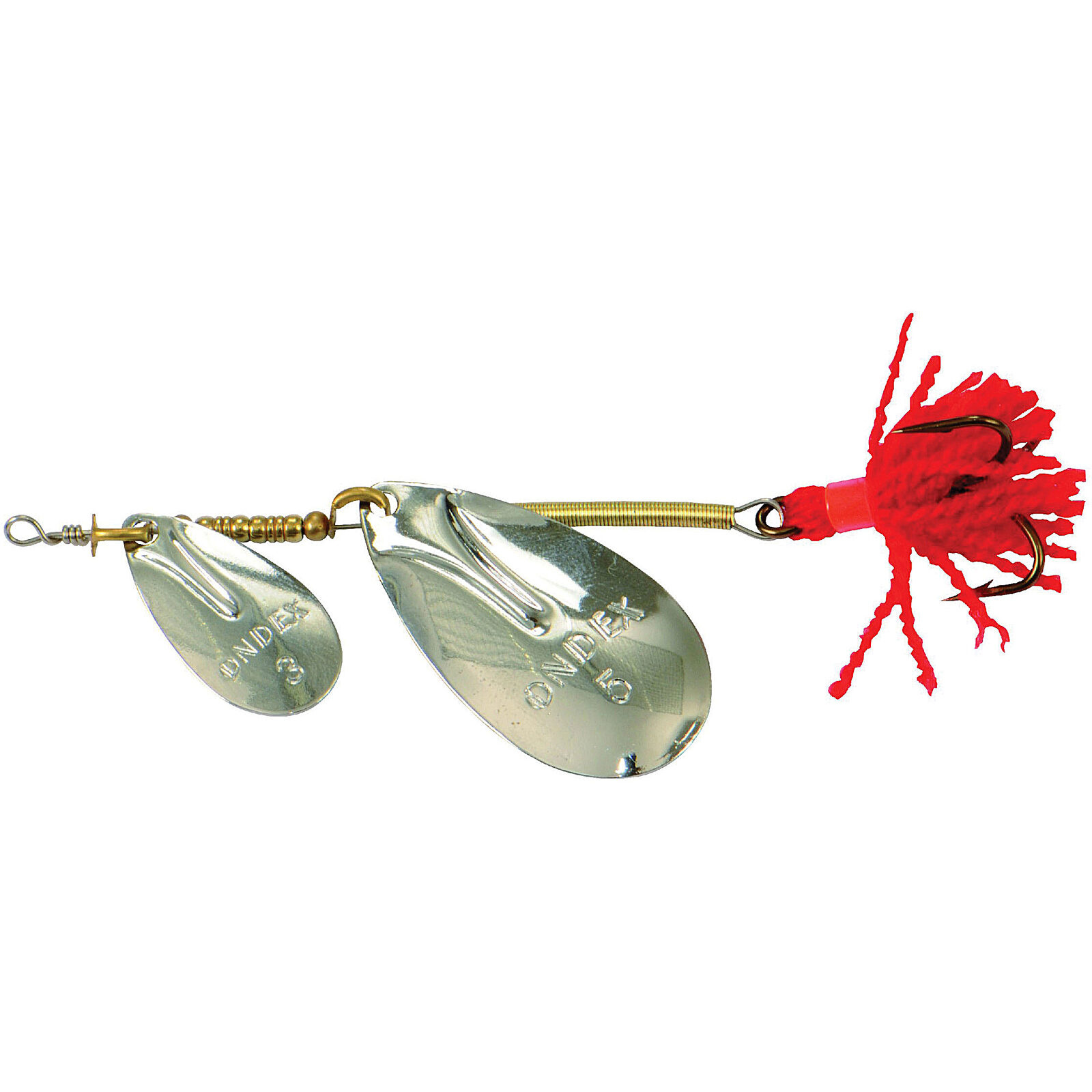 Ondex Tandem spinner 3/5 – 9,0 gram met dubbele bladen Silver