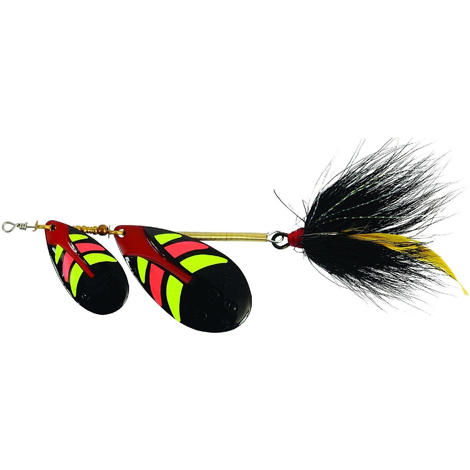 Ondex Buck Tandem spinner 4/6 – 11,5 gram met dubbele bladen Neon Black