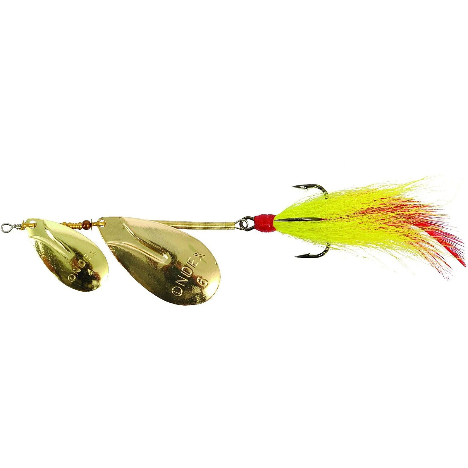 Ondex Buck Tandem spinner 4/6 – 11,5 gram met dubbele bladen Gold