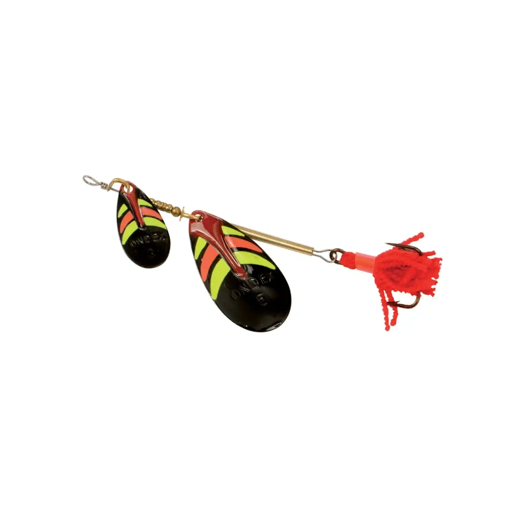 Ondex Tandem spinner 6/8 – 22 gram met dubbele bladen Neon Black