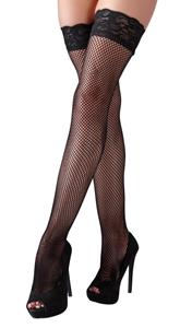 Cottelli Collection Stockings  Halterlose Strümpfe aus Netzmaterial