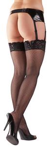 Cottelli Collection Stockings  Straps-Strümpfe aus feinem Netzmaterial