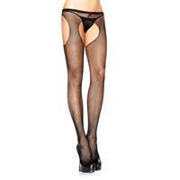 Leg Avenue - Visnet Panty Met Open Kruis en Heupen