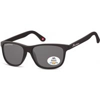 Zonnebril Montana mat zwart met smoke polarized glas