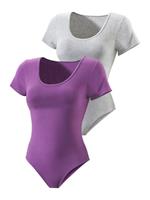 Vivance T-shirt-body in katoen-stretchkwaliteit (Set van 2)