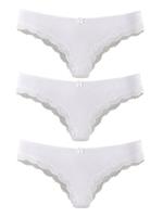 Lascana Brasil-slip met fijne kant (3 stuks)