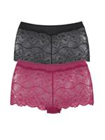 Vivance Hipster zachte microvezel manchetten en delicate kant (2 stuks, Set van 2)