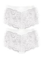 Vivance Hipster zachte microvezel manchetten en delicate kant (2 stuks, Set van 2)