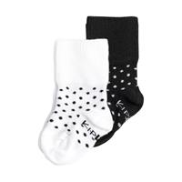 KipKep Stay-On Socken 2er-Pack Black-n-White Dotted