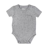 Speckled Romper Korte Mouw Grey