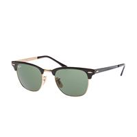 Ray-Ban Clubmaster Metal RB3716 Zonnebril - Rond Zwart - Glazen met sterkte beschikbaar