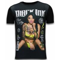 Local Fanatic Black ink crew digital rhinestone t-shirt