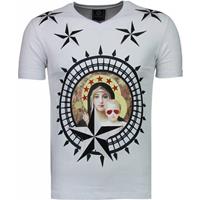 Local Fanatic Holy mary rhinestone t-shirt