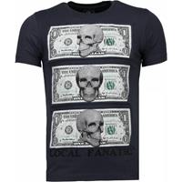 Local Fanatic Beter Have My Money - Rhinestone T-shirt - Donker Grijs